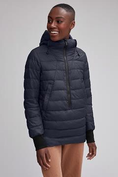 Chamarras Canada Goose Mujer México - Hillhurst Chaqueta De Plumas Black Label Azul Marino FO3714906